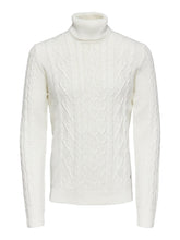 Load image into Gallery viewer, Rigge Knit Turtleneck - Cloud Dancer - Only &amp; Sons - White 5
