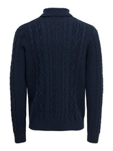 Load image into Gallery viewer, Rigge Knit Turtleneck - Dark Navy - Only &amp; Sons - Blue 6
