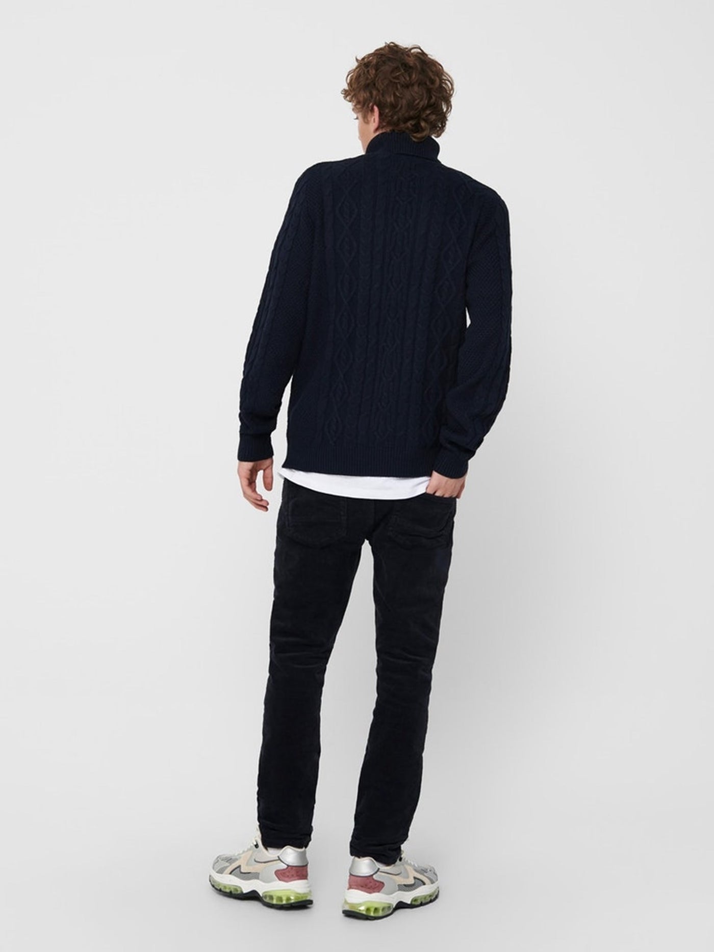 Rigge Knit Turtleneck - Dark Navy - Only & Sons - Blue 4