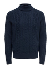 Load image into Gallery viewer, Rigge Knit Turtleneck - Black - Only &amp; Sons - Black
