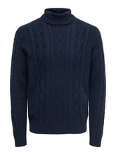 Carica l&#39;immagine nel visualizzatore di Gallery, Rigge Knit Turtleneck - Dark Navy - Only &amp; Sons - Blue 5
