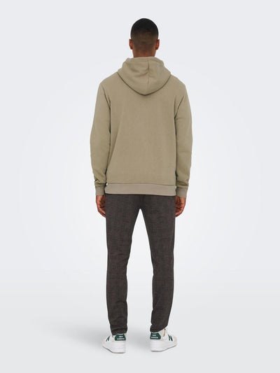 Classic Sweat Hoodie - Chinchilla - Only & Sons - Khaki 5