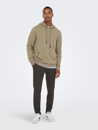 Classic Sweat Hoodie - Chinchilla - Only & Sons - Khaki 4