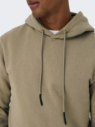 Classic Sweat Hoodie - Chinchilla - Only & Sons - Khaki 2