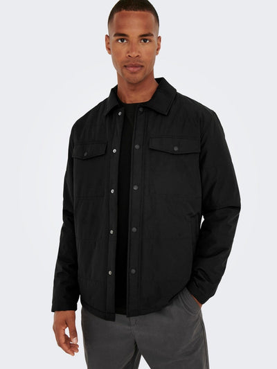 Lewis Life Quilted Jacket - Black - Only & Sons - Black