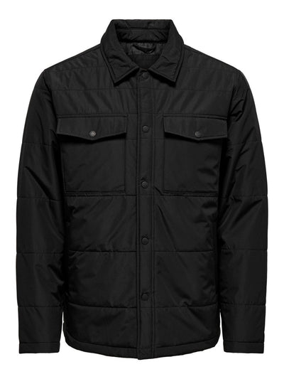 Lewis Life Quilted Jacket - Black - Only & Sons - Black 7