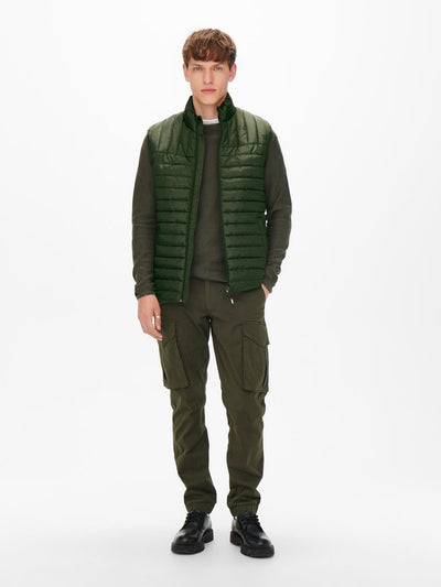 Piet Quilted Vest - Rosin - Only & Sons - Green 4