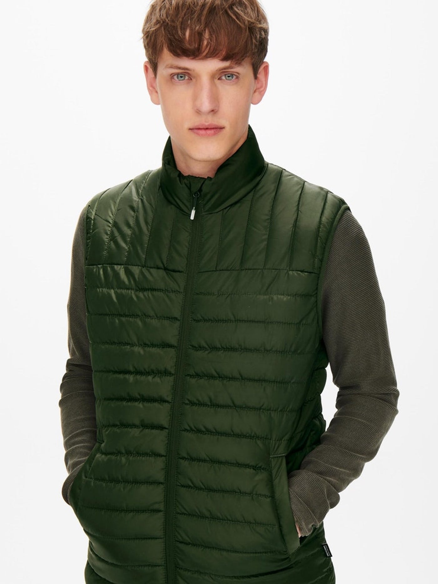 Piet Quilted Vest - Rosin - Only & Sons - Green 2