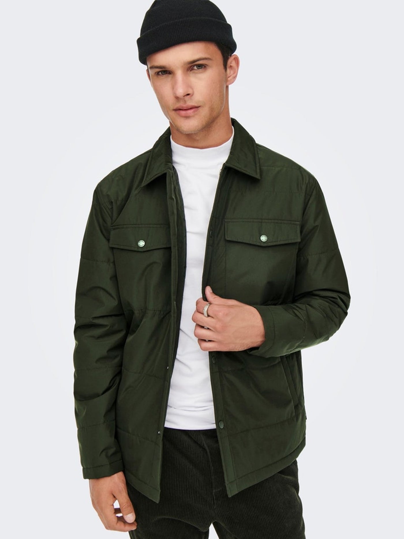 Lewis Life Quilted Jacket - Rosin - Only & Sons - Green