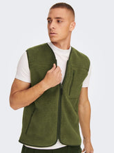 Cargar imagen en el visor de la galería, Houston Fleece West - Olive Night - Only &amp; Sons - Green
