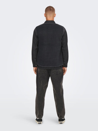 Houston Fleece West - Phantom - Only & Sons - Black 5