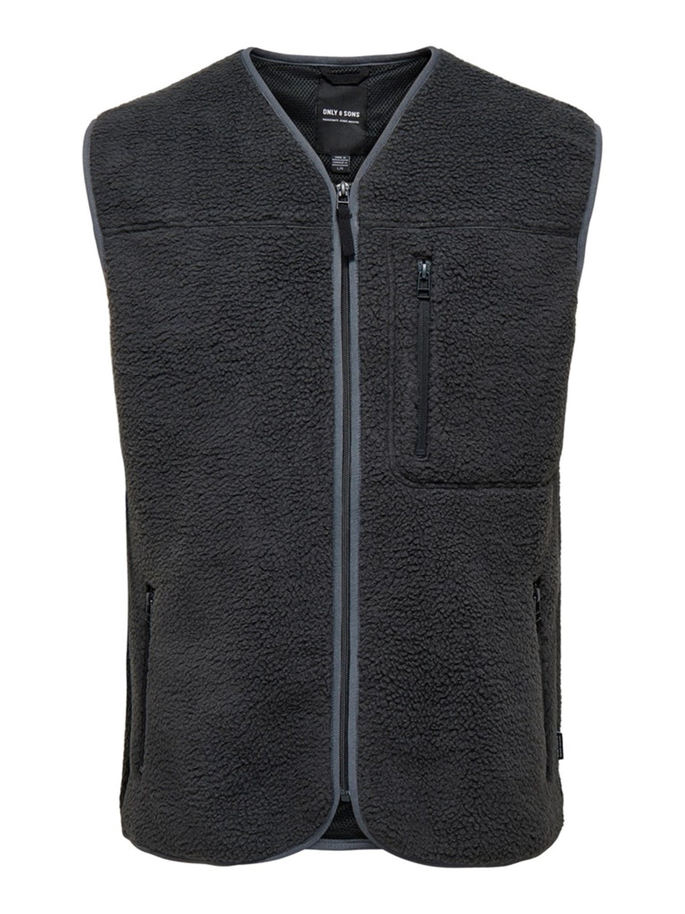 Houston Fleece West - Phantom - Only & Sons - Black 3