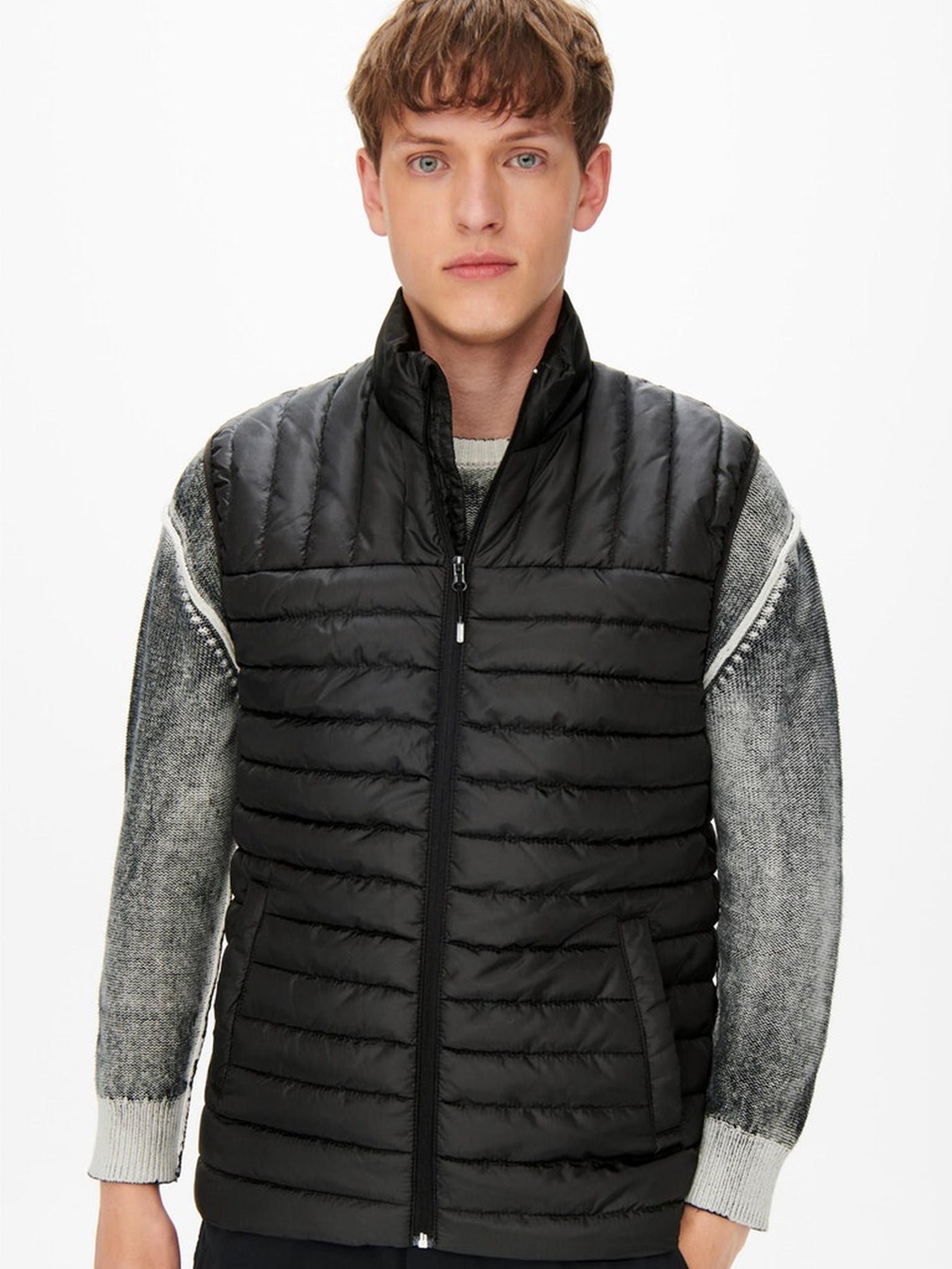 Piet Quilted Vest - Black - Only & Sons - Black 3