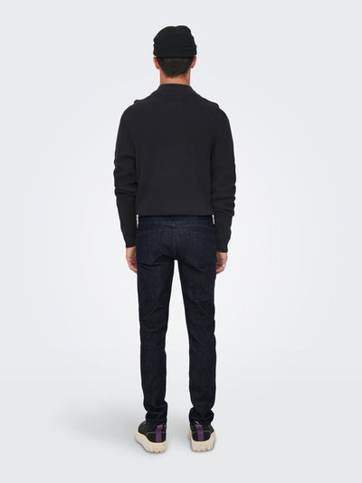 Loom Slim Raw Jeans - Blue Denim - Only & Sons - Blue 4