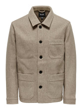 Load image into Gallery viewer, Jax Overshirt Jacket - Chinchilla - Only &amp; Sons - Khaki 5
