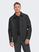 Load image into Gallery viewer, Jax Overshirt Jacket - Dark Grey Melange - Only &amp; Sons - Grey
