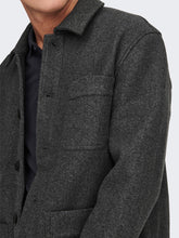 Load image into Gallery viewer, Jax Overshirt Jacket - Dark Grey Melange - Only &amp; Sons - Grey 2
