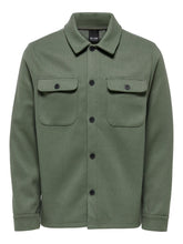 Load image into Gallery viewer, Kodyl Wool Overshirt - Castor Gray - Only &amp; Sons - Green
