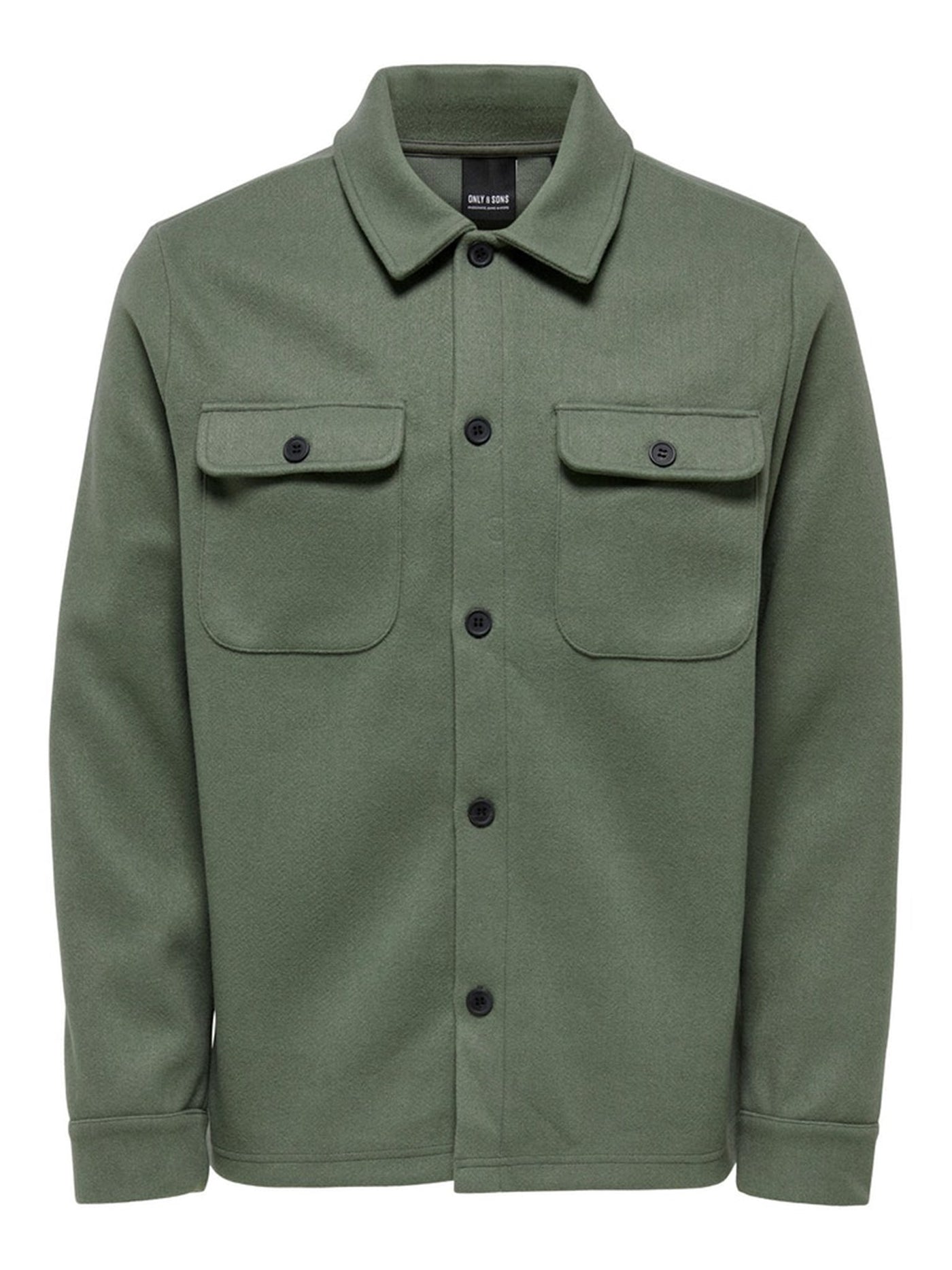 Kodyl Wool Overshirt - Castor Gray - Only & Sons - Green