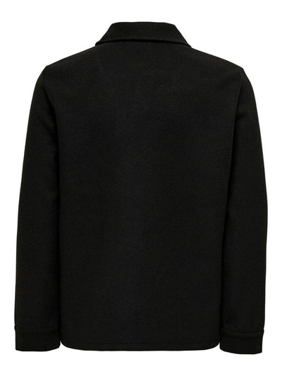 Kodyl Wool Overshirt - Black - Only & Sons - Black 2