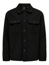 Load image into Gallery viewer, Kodyl Wool Overshirt - Black - Only &amp; Sons - Black
