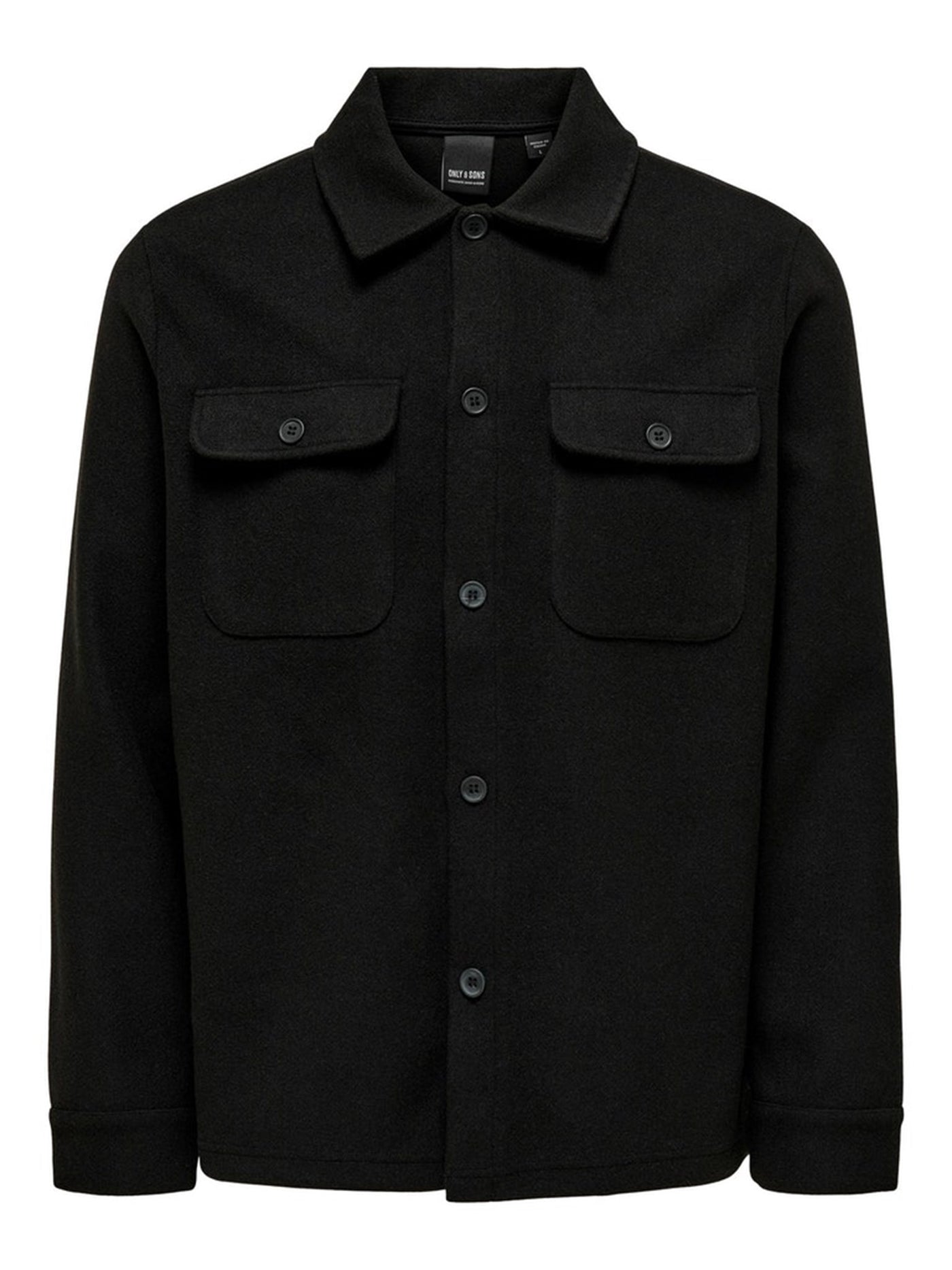 Kodyl Wool Overshirt - Black - Only & Sons - Black