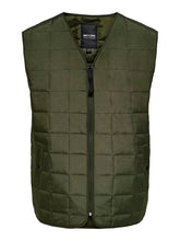 Load image into Gallery viewer, Anker Quilted Vest - Olive Night - Only &amp; Sons - Green
