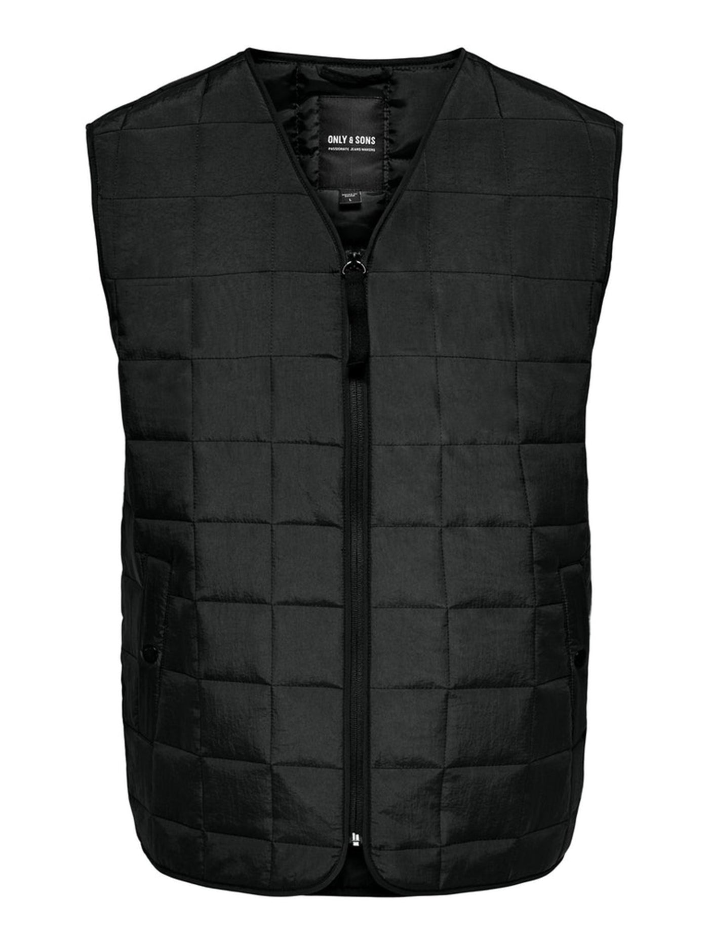 Anker Quilted Vest - Black - Only & Sons - Black