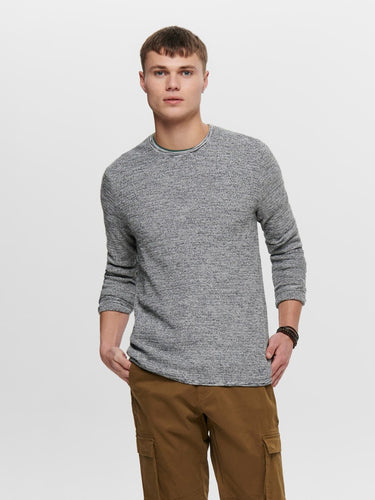 Wictor Structure Crew - Cloud Dancer - Only & Sons - Grey