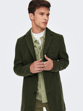 Load image into Gallery viewer, Jaylon Wool Coat - Rosin - Only &amp; Sons - Green
