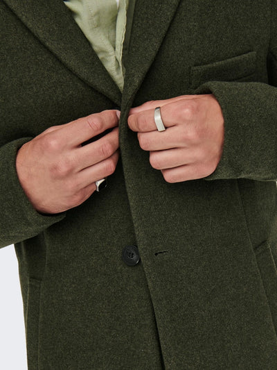 Jaylon Wool Coat - Rosin - Only & Sons - Green 2