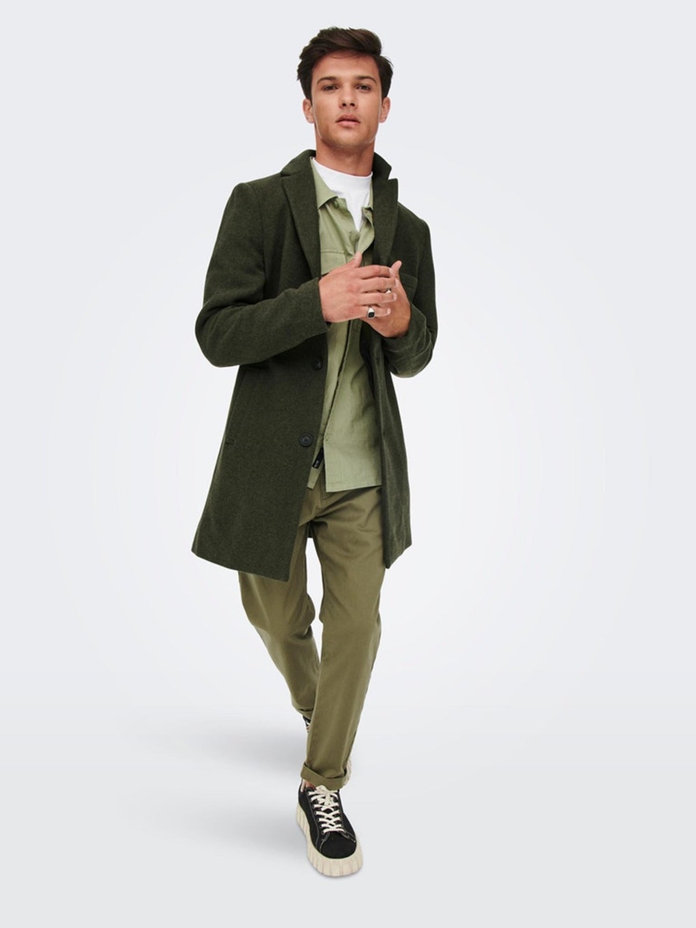 Jaylon Wool Coat - Rosin - Only & Sons - Green 6