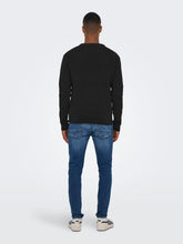 Load image into Gallery viewer, Phil Knit Pullover - Black - Only &amp; Sons - Black 5
