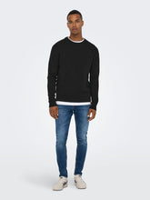 Load image into Gallery viewer, Phil Knit Pullover - Black - Only &amp; Sons - Black 4
