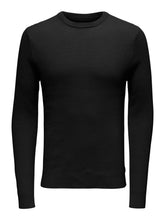 Load image into Gallery viewer, Phil Knit Pullover - Black - Only &amp; Sons - Black 6
