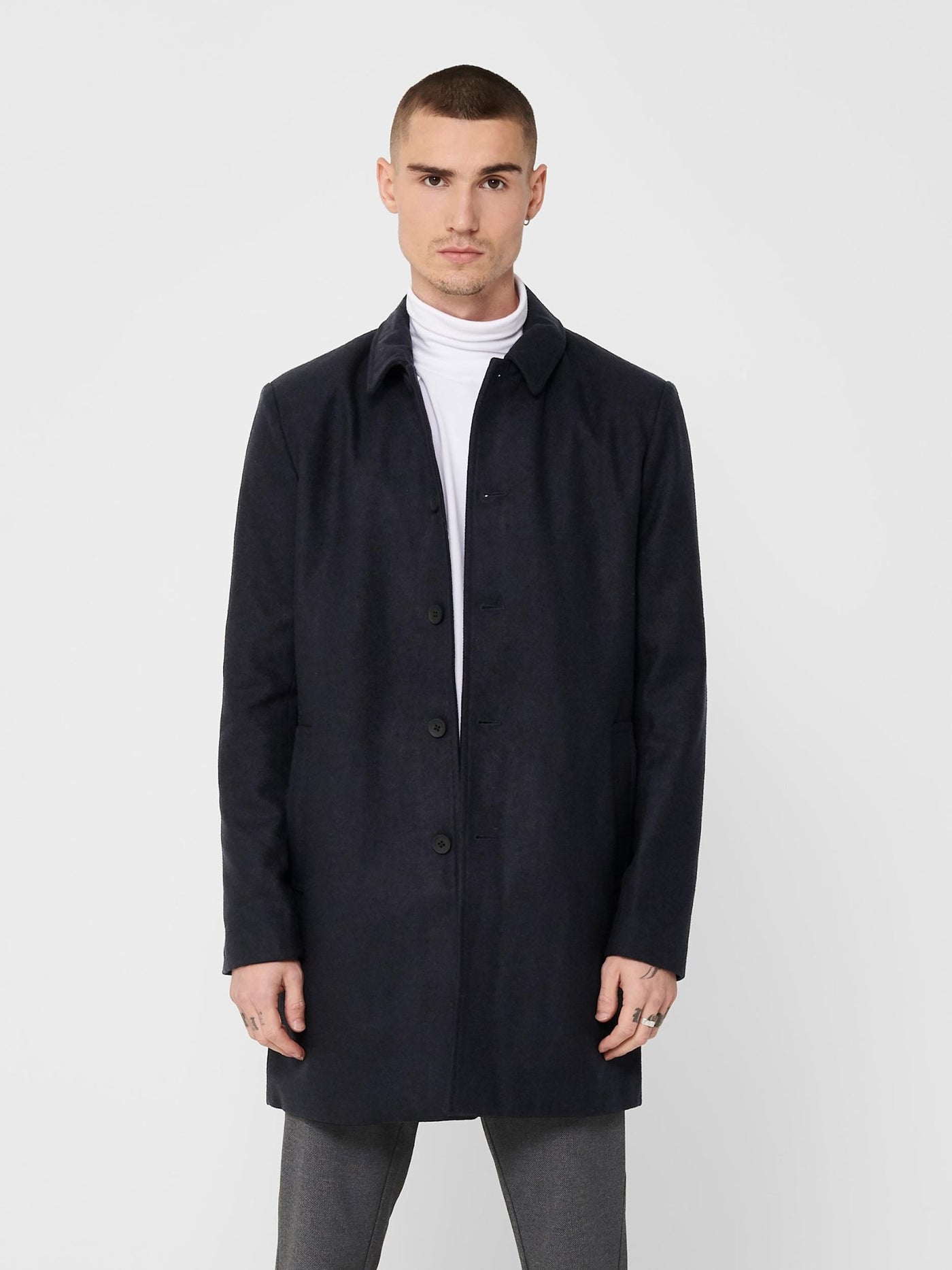 Maximillian Coat - Navy - Only & Sons - Blue