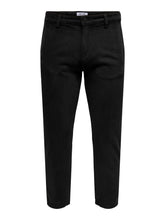 Carregar imagem no visualizador da galeria, Avi Beam Chino Twill Pants - Black - Only &amp; Sons - Black 2
