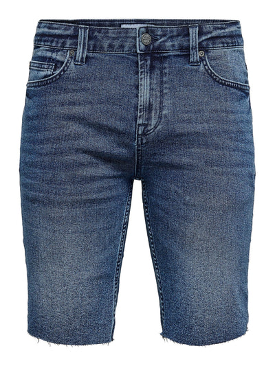 Denim Shorts - Blue Denim - Only & Sons - Blue