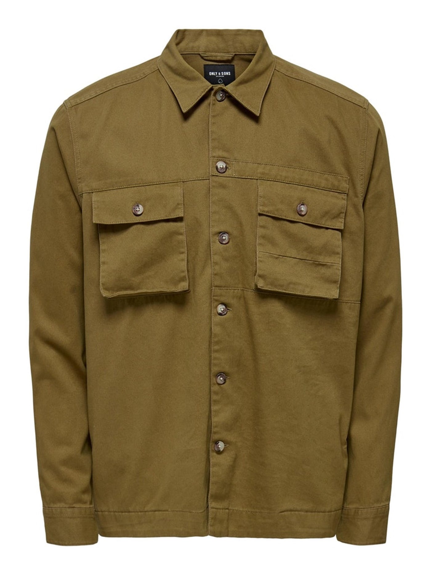 Ilvio Twill Overshirt - Kangaroo - Only & Sons - Brown