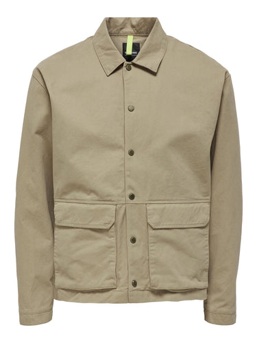 Leo Jackson Jacket - Chinchilla - Only & Sons - Khaki