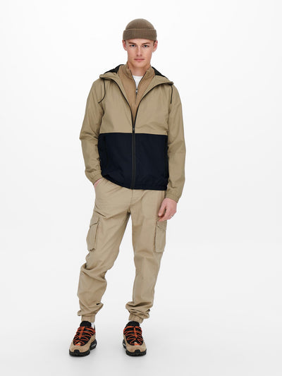 Freddy Technical Hood Jacket - Chinchilla - Only & Sons - Khaki 6