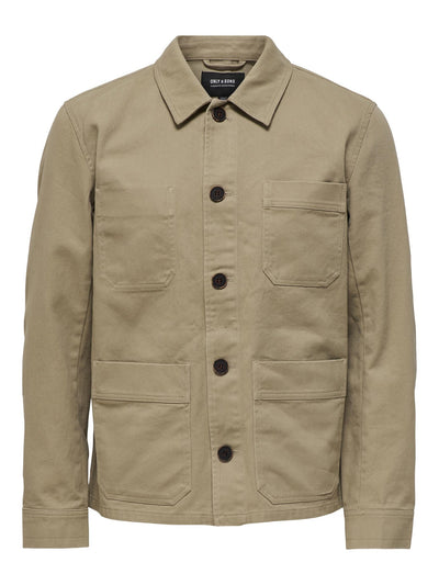 Jax Casual Jacket - Beige - Only & Sons - Khaki