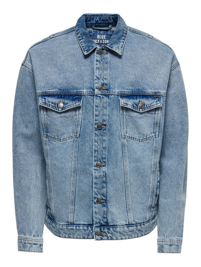 Rick Truck Jacket - Blue Denim - Only & Sons - Blue 3