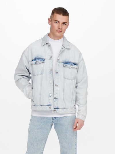 Rick Denim Jacket - Blue Denim - Only & Sons - Blue