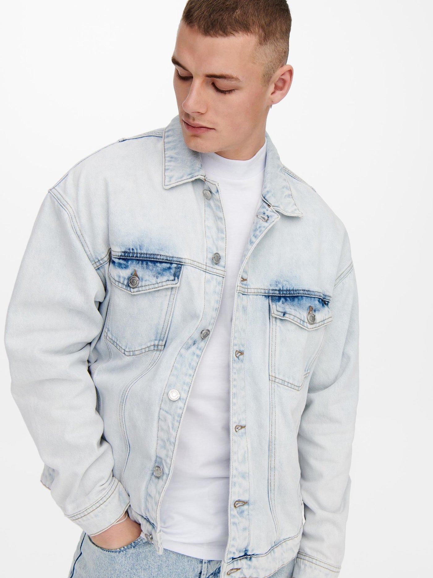 Rick Denim Jacket - Blue Denim - Only & Sons - Blue 2