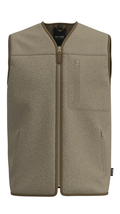 Houston Fleece West - Twill - Only & Sons - Khaki