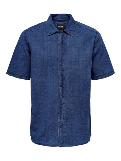 Beck Denim Shirt - Medium Blue Denim - Only & Sons - Blue