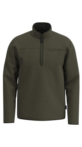 Houston Fleece Half Zip - Olive Night - Only & Sons - Green