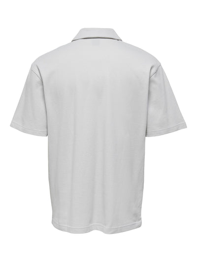 Gace Honey Comb Polo - Bright White - Only & Sons - White 2