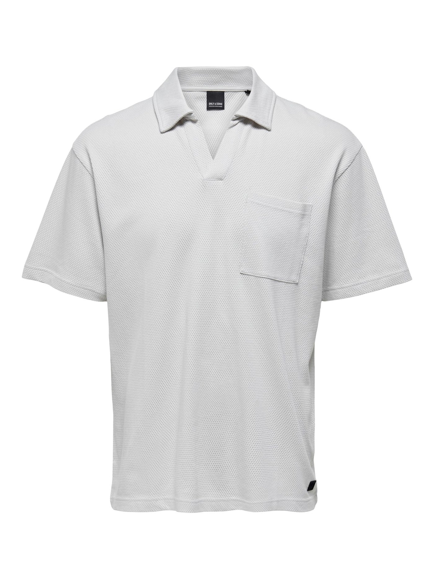 Gace Honey Comb Polo - Bright White - Only & Sons - White